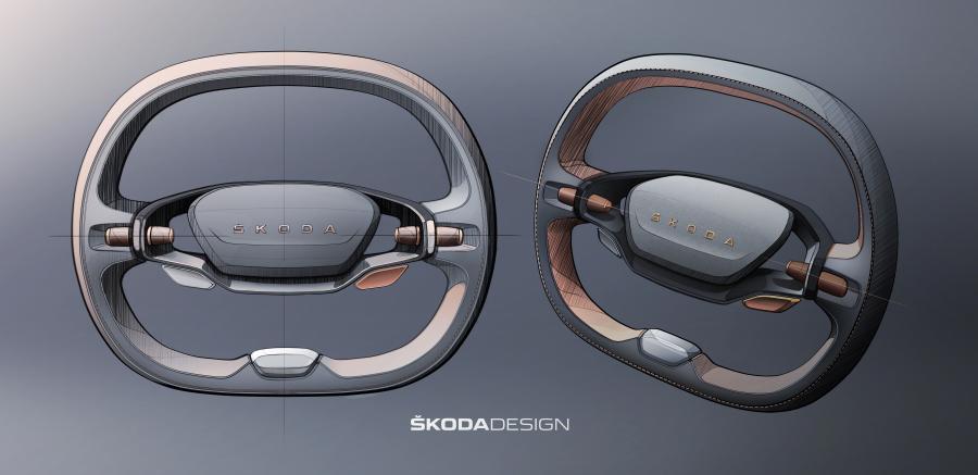 Эскиз Skoda Vision iV 2019 года  (фото 15 из 30)